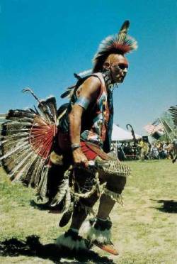 Irokese beim Pow-Wow-Tanz